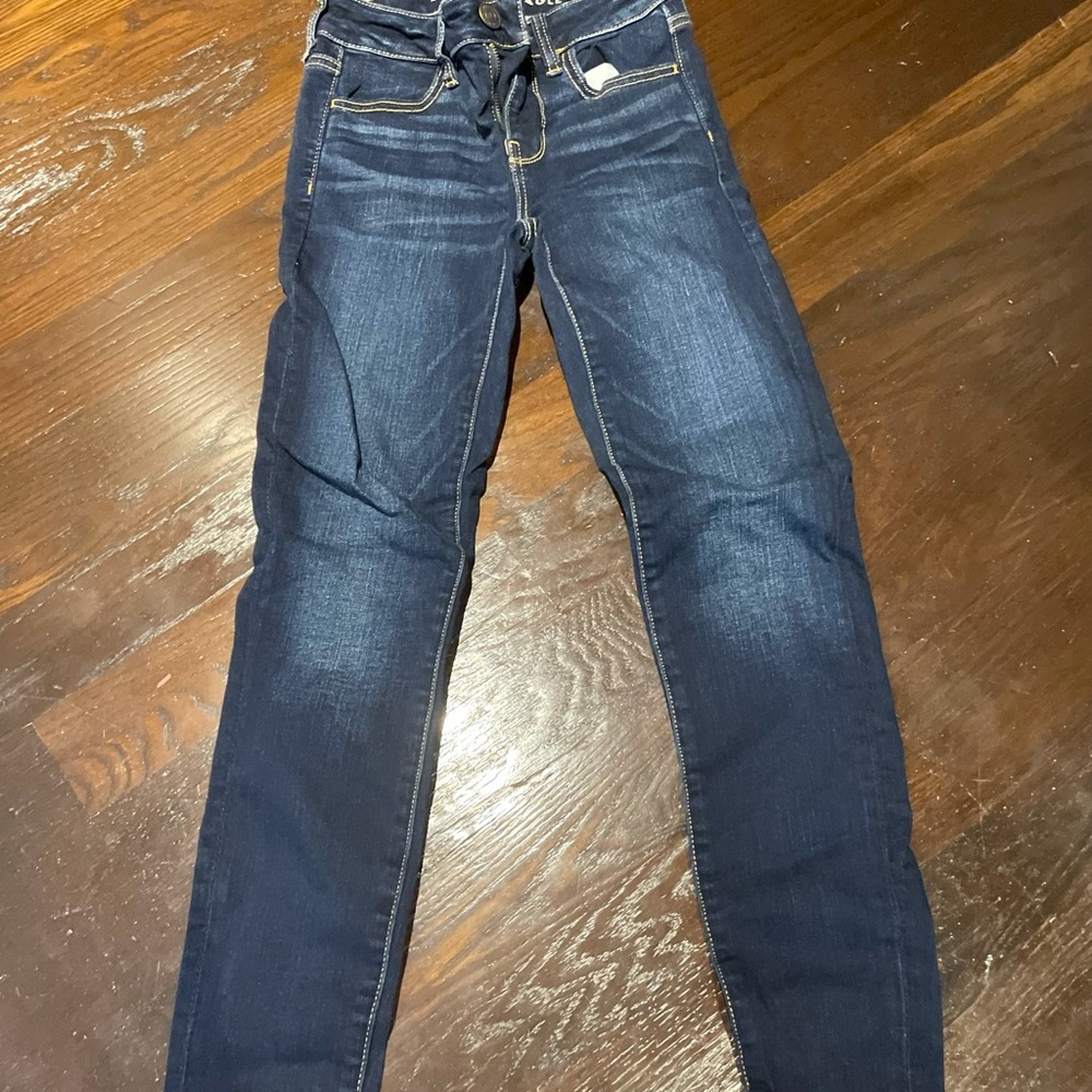 american eagle dark wash next level stretch jeans